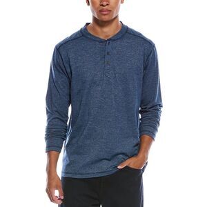 Vintage 1946 Mens  Overdyed Henley Shirt, Blue